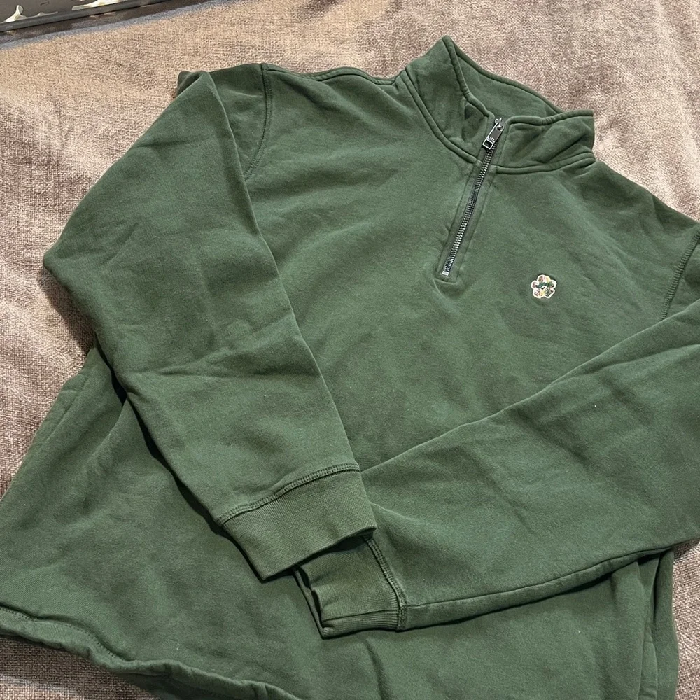 Ted Baker London, Men's Dark Green Quarter-Zip Sweater - Size 4